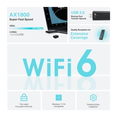 Bộ thu USB Wifi TP-Link Archer TX20U Wi-Fi 6 Băng Tần Kép AX1800