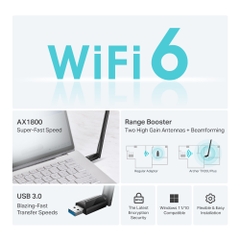 Adapter USB Wi-Fi  TP-Link Archer TX35U Plus AX1800 Hiệu Suất Cao