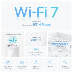 Bộ phát Wifi Mesh Tp-Link Deco BE65-5G – WiFi 7 BE11000 Tri-Band