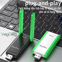 Bộ Thu Phát Wifi VegGieg USB 3.0 2 Antena 1400MB V-K1400