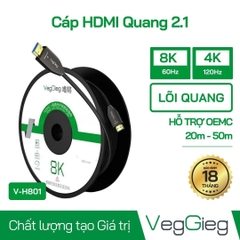 Cáp HDMI 2.1 Quang VegGieg 8K60Hz V-H801 (dài 20-50m)