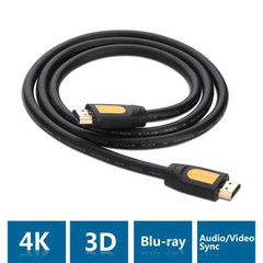 Dây HDMI 1.4 Đầu Cáp Mạ Vàng Thân Tròn Chuẩn 19+1 Lõi Đồng Ugreen HD101
