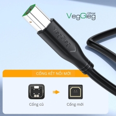 Cáp máy in USB 2.0 VegGieg V-U205 (1,5 - 10m)
