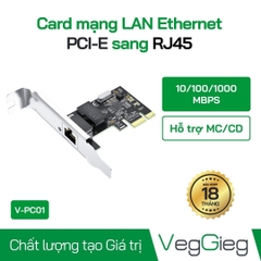 Card mạng PCI-E Lan Ethernet RJ45 VegGieg V-PC01