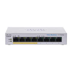 Cisco CBS110 Unmanaged 8-port GE, Partial PoE, Desktop, Ext PS - CBS110-8PP-D-EU