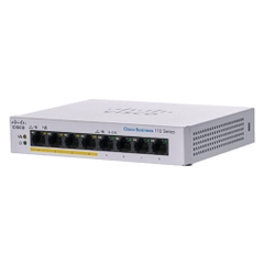 Cisco CBS110 Unmanaged 8-port GE, Partial PoE, Desktop, Ext PS - CBS110-8PP-D-EU