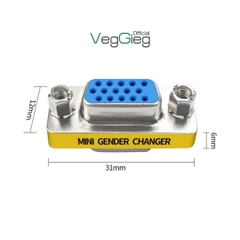 Đầu Nối VGA 2 Đầu Âm - V-S111
