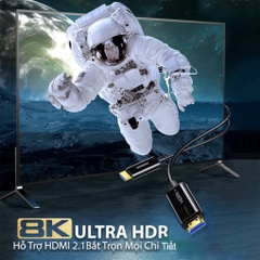 Cáp HDMI Sợi Quang Hỗ Trợ 8K/60Hz,4K/120Hz HDR, EARC Ugreen