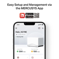 Hệ Thống Mesh Wi‑Fi 7 Mercusys BE3600 Toàn Bộ Nhà Halo H27BE