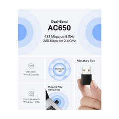 Bộ chuyển đổi USB Wi-Fi Bluetooth Nano AC650 MA20NB