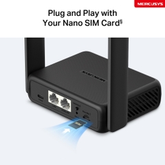 Bộ phát Router 4G LTE Mercusys MB113-4G Di Động Tốc Độ 300 Mbps