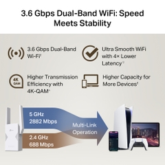 Bộ mở rộng sóng Wi-Fi 7 TP-Link RE225BE băng tần kép BE3600