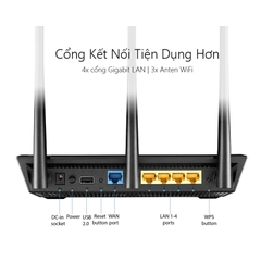 Bộ phát wifi Asus RT-AC66U hai băng tần chuẩn AC1750