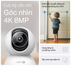 Camera Wi-Fi An Ninh Gia Đình Quay Quét AI Tapo C250