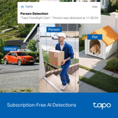 Bộ camera an ninh xoay/nghiêng sử dụng đèn pha năng lượng mặt trời Tapo C615F KIT