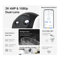 Camera AI Thông Minh Quay Quét Giám Sát Trẻ Em Tapo C840