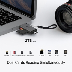 Đầu đọc thẻ UA430D USB 3.0 Type-C&A dành cho thẻ SD và microSD 3.0
