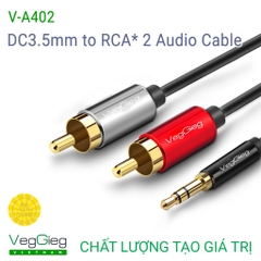 Cáp Audio 3.5mm ra 2 đầu RCA - V-A402