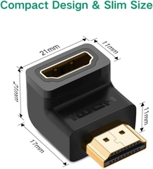 Đầu nối HDMI 90 độ - bẻ xuống Ugreen 20109