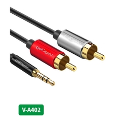 Cáp Audio 3.5mm ra 2 đầu RCA - V-A402