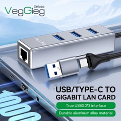 HUB chia USB 3.0 + LAN 1000Mps VegGieg V-K310