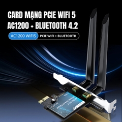 Bộ Chuyển Đổi PCIe AC1200 WiFi 5 + Bluetooth 4.2 (V-PC04)