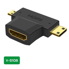 Đầu Chuyển HDMI Âm Sang Mini HDMI Dương và Micro HDMI Dương - V-S108