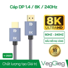 Cáp DisplayPort 1.4 8K@240Hz  VegGieg V-Z620