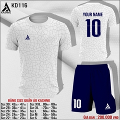 Bộ quần áo bóng đá cao cấp KD116 - Đặt may