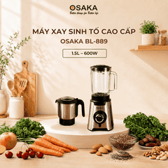 Máy Xay Sinh Tố Cao Cấp OSAKA BL-889 Dung Tích 1.5L -  Công Suất 600W - 2 Cối Đa Dụng