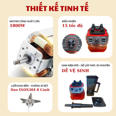 Máy xay sinh tố công nghiệp OSAKA đa năng siêu mạnh BL-689 - Dung tích 2L