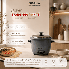 Nồi Cơm Điện OSAKA RC-181 Dung Tích 1.8L  Công Suất 700W - Lòng Nồi Chống Dính Nắp Inox 304