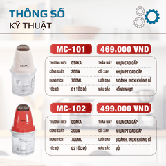 Máy xay Quốc dân OSAKA MC-102 chính hãng đa năng tiện dụng