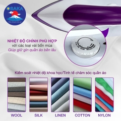 Bàn Ủi Điện Osaka HA108 - Vải Silk, Nylon, Cotton, Wool, Linen