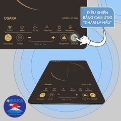 BẾP ĐIỆN TỪ CẢM ỨNG OSAKA IC-206 - SIÊU MỎNG - MẶT KÍNH PHA LÊ CƯỜNG LỰC ( GOLD)