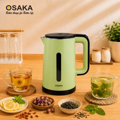 Ấm Đun Nước OSAKA KT-1818 Dung Tích 1.8L, Công Suất 1500W - Lòng Inox 304 - Nhựa 2 Lớp Cách Nhiệt
