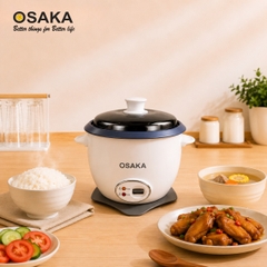 Nồi Cơm Điện Nắp Rời OSAKA RC-220R Dung Tích 2.2L - Công Suất 900W – Lòng Nồi Chống Dính – Nắp Inox 304