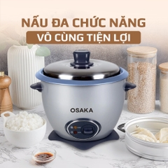 Nồi cơm điện Osaka RC120R(Màu Xám Phong Cách) - Nấu cơm không phân biệt mọi loại gạo