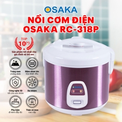 NỒI CƠM ĐIỆN OSAKA RC-318P 1.8 LÍT, TÍM THAN SANG TRỌNG - CÔNG NGHỆ Ủ CƠM 3D