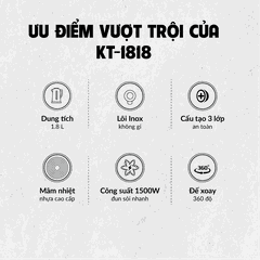 Bình đun siêu tốc Quốc dân Osaka KT-1818 chính hãng tiện dụng