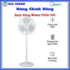 Quạt đứng Midea FS40-18C, 3 Cánh, 50W Tiết kiệm điện, bảo hành 12 tháng - Gia Thành