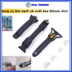 Dụng cụ làm sạch và Vuốt keo silicone đa năng 3 trong1 | Miết keo Silicon xây dựng, hà ron mạch gạch - Gia Thành