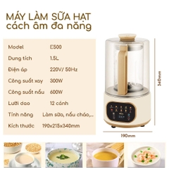 Máy làm xay nấu sữa hạt đa năng SEKA SK E300, E400, E500