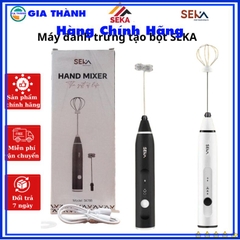 Máy Đánh bọt Cà phê, Đánh trứng cầm tay mini không dây đa năng 3 chế độ - Chĩnh hãng SEKA