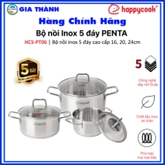 Bộ nồi Inox 5 đáy Penta HAPPYCOOK, HCS-PT06 Gia dụng Gia Thành