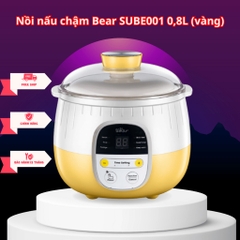 Nồi nấu chậm Bear SUBE001 0,8L kèm xửng hấp + nồi sứ Bảo hành chính hãng 18 tháng
