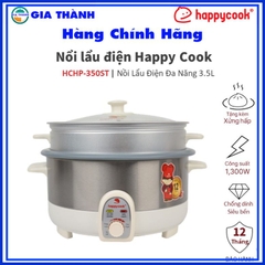 Nồi lẩu điện có xửng Happy Cook 3.5L HCHP-350ST Gia dụng Gia Thành