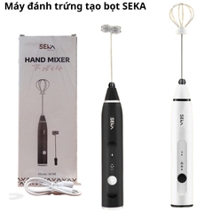 Máy Đánh bọt Cà phê, Đánh trứng cầm tay mini không dây đa năng 3 chế độ - Chĩnh hãng SEKA