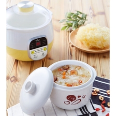 Nồi nấu chậm Bear SUBE001 0,8L kèm xửng hấp + nồi sứ Bảo hành chính hãng 18 tháng