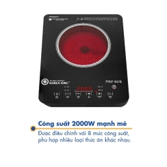 Bếp Hông ngoại đơn Công suất 2000W, Cảm ứng Cao cấp từ Korea King Hàn Quốc PINF-90/B, Mini tiện lợi